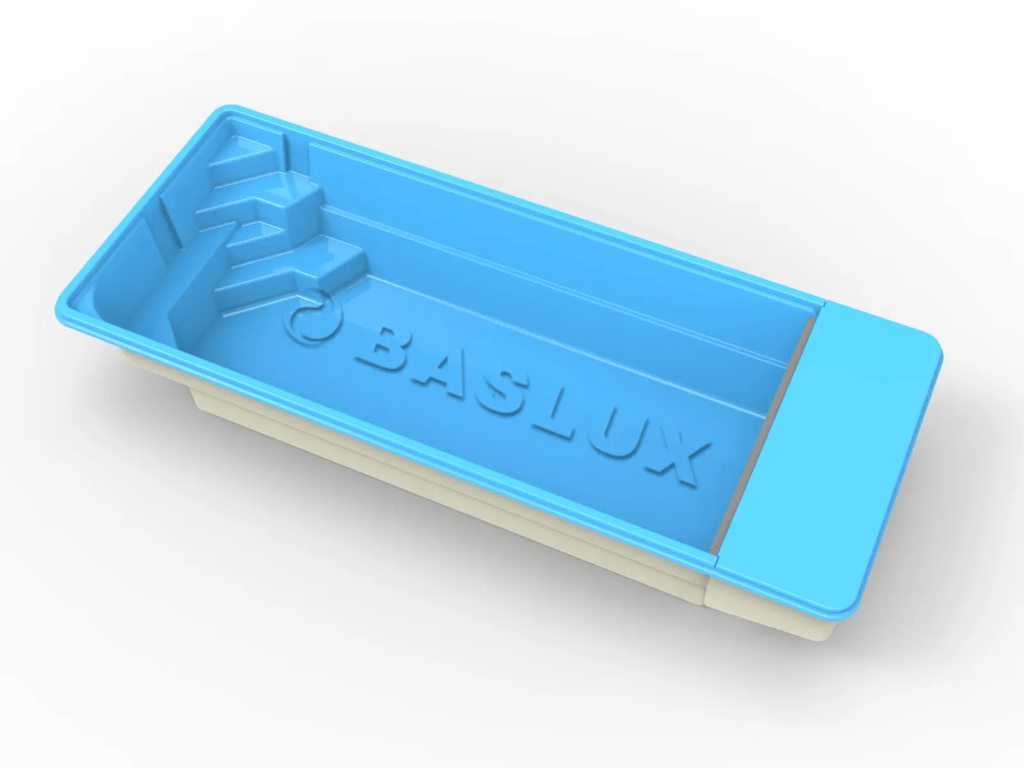 Glasfiberpool Storvindeln 7,80m x 3,20m x 1,50m