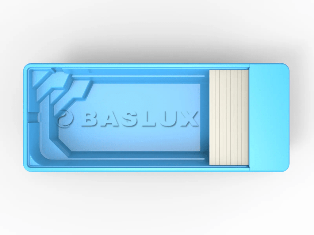 Glasfiberpool Storvindeln 7,80m x 3,20m x 1,50m