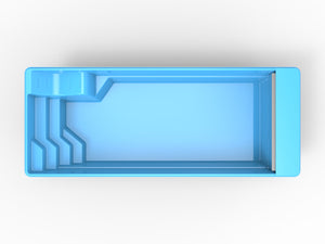 Glasfiberpool Översjön 8,80m x 3,50m x 1,50m