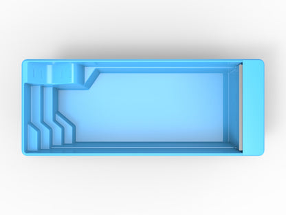 Glasfiberpool Översjön 8,80m x 3,50m x 1,50m