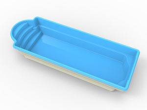 Glasfiberpool Övrekjäla 8,40m x 3,20m x 1,55m