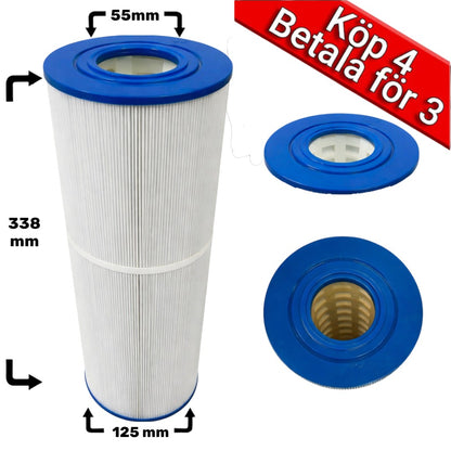 4-Pack spafilter till Coast Spas, Folkpool, Hydropool, Novitek, Viskan, Wellis 50ft