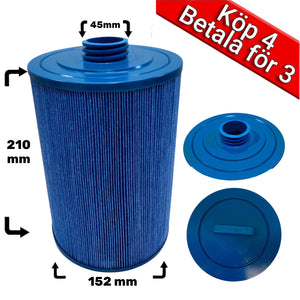 4-Pack spafilter Microban till Jacuzzi, Landskap, Neptun, Swebad, Westbergs 45ft