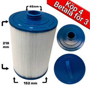 4-Pack spafilter till Bauhaus, Denform, Landskap, Neptun, Swebad, Westbergs 45ft