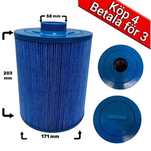 4-Pack spafilter Microban till Artesian, Garden spas, Master Spa, Trademax, Vita Spa 50ft