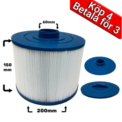4-Pack Spafilter till Bullfrog Spas, Caldera, K-Rauta & Villeroy & Boch – 50 ft² för rent och balanserat spavatten