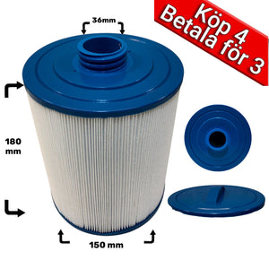 4-Pack spafilter till Svenska bad, Norrsken, Superior Wellness, Sunran 35ft