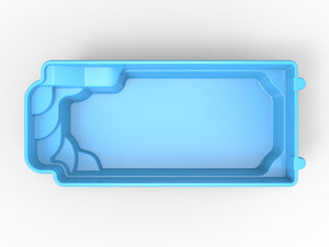 Glasfiberpool Rissajaure 8,00m x 3,70m x 1,55m