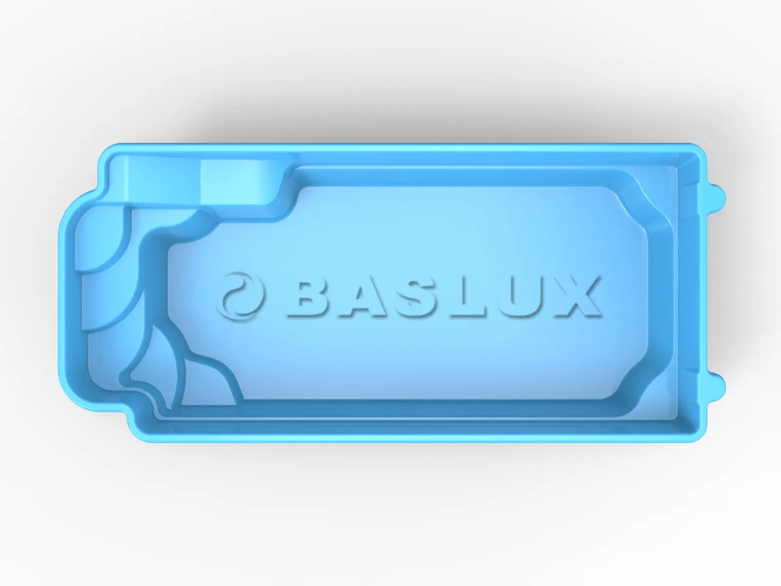 Glasfiberpool Rissajaure 8,00m x 3,70m x 1,55m