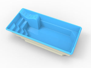 Glasfiberpool Runn 6,30m x 3,10m x 1,50m