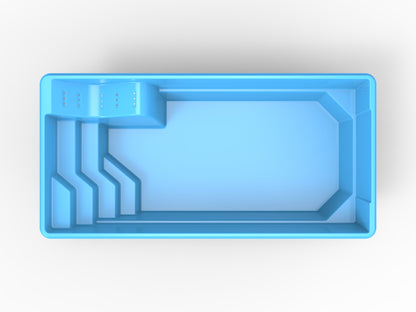 Glasfiberpool Runn 6,30m x 3,10m x 1,50m