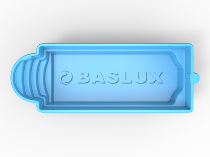 Glasfiberpool Ljusnan 7,90m x 3,20m x 1,55m