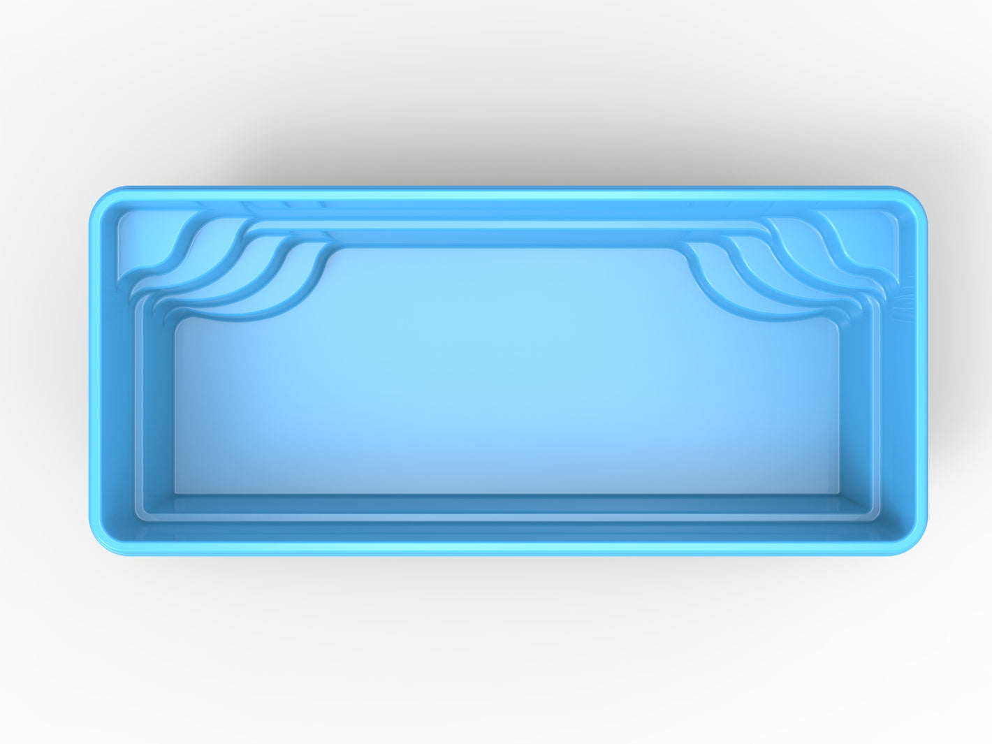 Glasfiberpool Stråken 7,00m x 3,10m x 1,50m