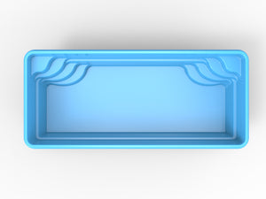 Glasfiberpool Stråken 7,00m x 3,10m x 1,50m