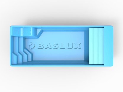 Glasfiberpool Översjön 8,80m x 3,50m x 1,50m