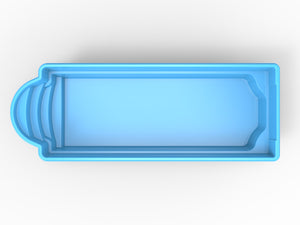 Glasfiberpool Tisaren 6,90m x 3,20m x 1,55m