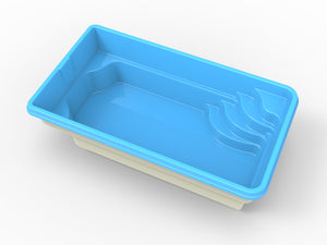 Glasfiberpool Torneträsk 5,00m x 2,80m x 1,35m