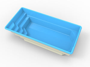 Glasfiberpool Vombsjön 6,30m x 3,10m x 1,50m