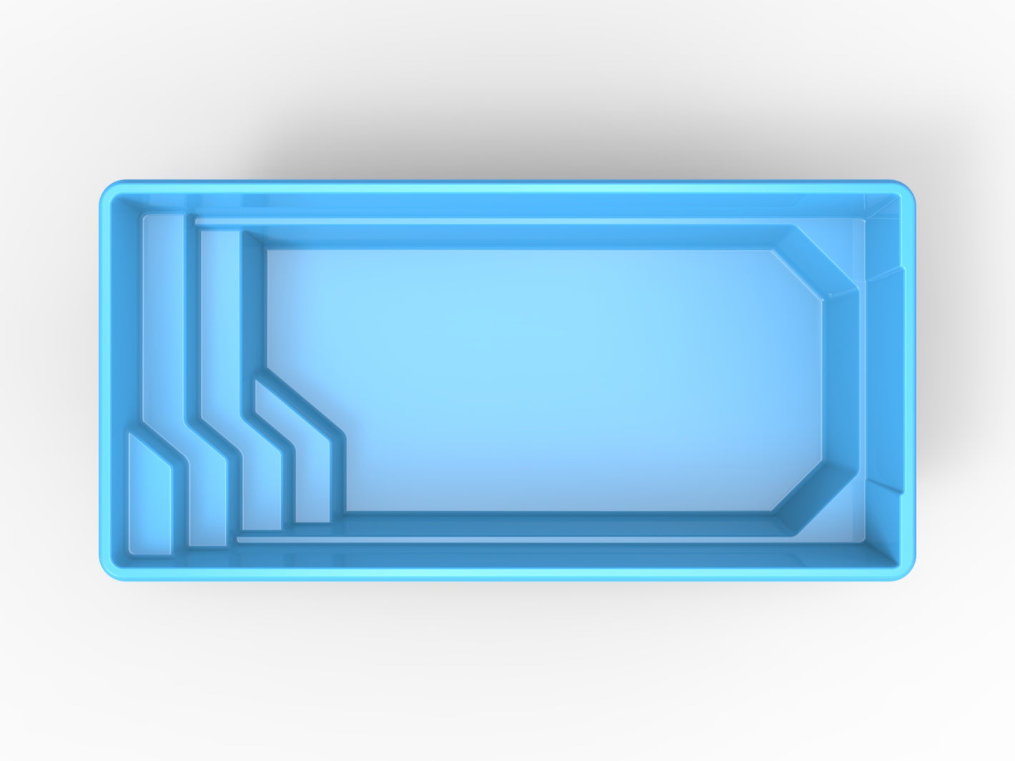 Glasfiberpool Vombsjön 6,30m x 3,10m x 1,50m