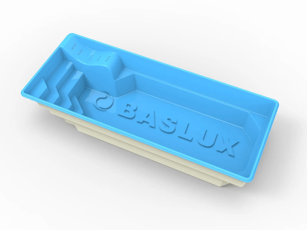 Glasfiberpool Stora Le 7,00m x 3,50m x 1,50m