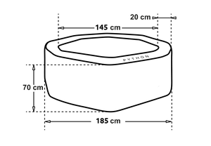 NetSpa Python 5–6 Personer Uppblåsbart Premium Spa – 185 cm