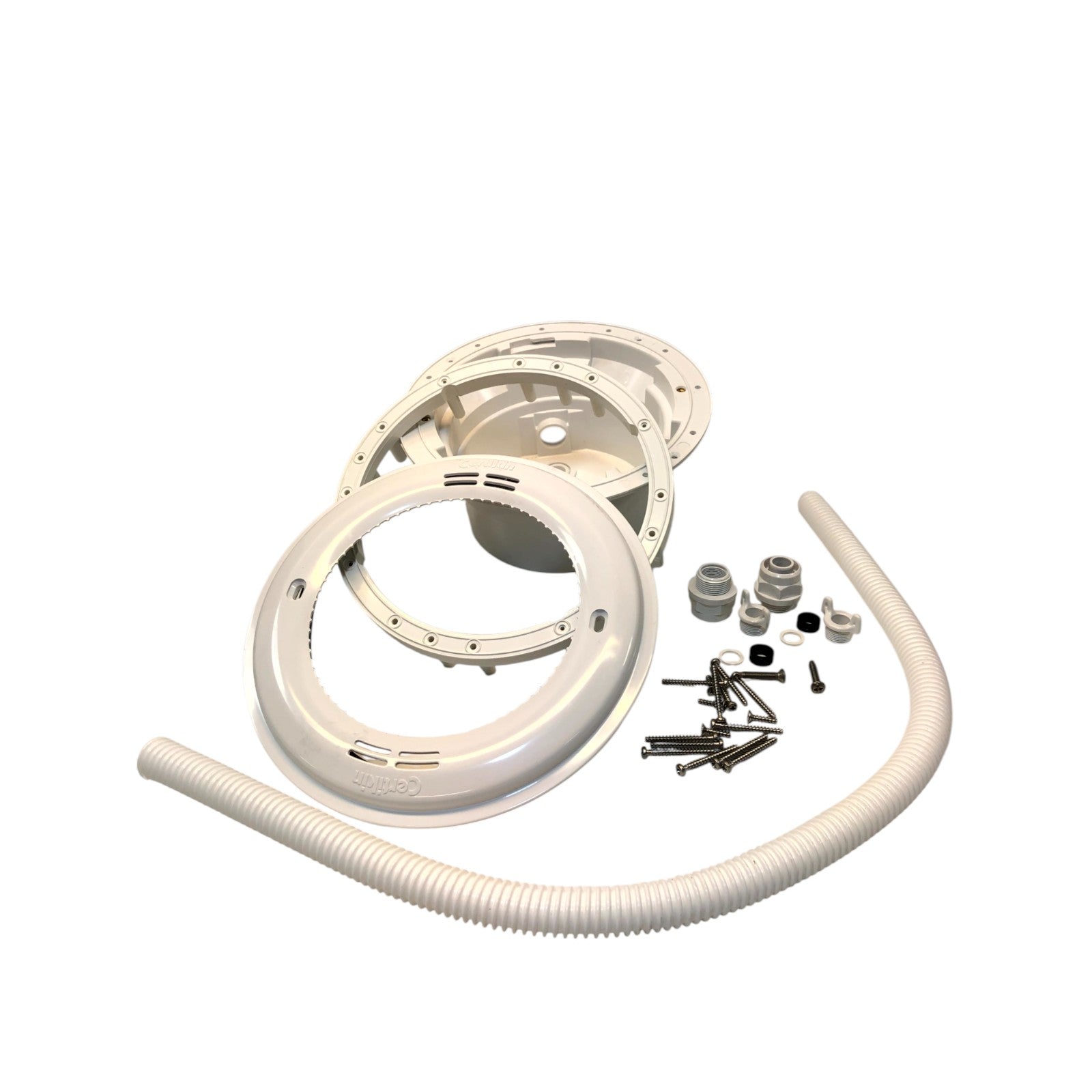 Poolbelysning Nisch CERTIKIN vit med flexrör, packning för liner och skruvar (lampa köps separat) (1)