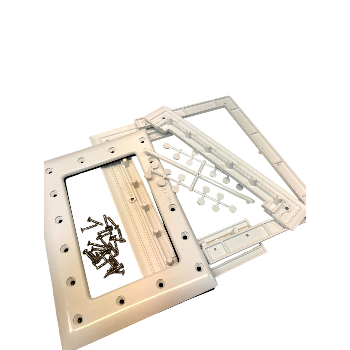 Skimmer liner adaptersats konverterar Certikin HD100 standardskimmrar från betong till liner