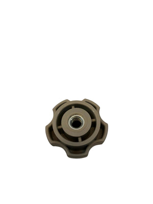 Knopp-Mutter med gänga 1-4"-20 SS nylon skruvtyp 5-stjärnig form Grå (1)