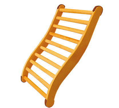 Comfort Ryggstöd i Abachi – Ergonomiskt Basturyggstöd för Infraröd & Traditionell Bastu