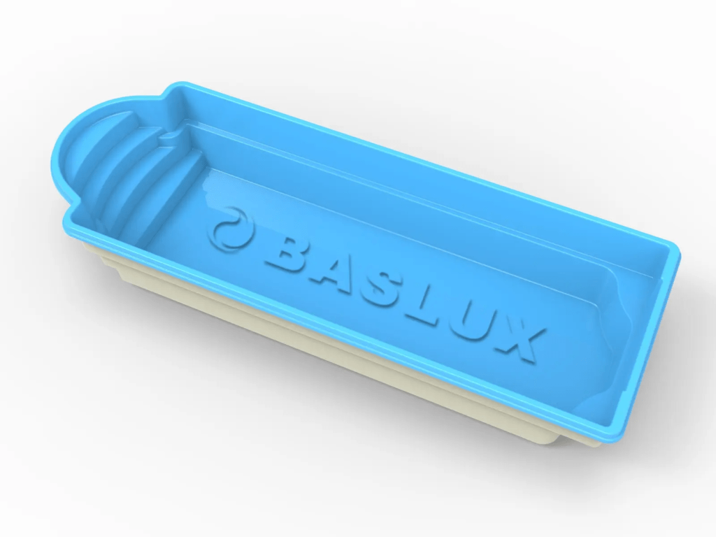 Glasfiberpool Tisaren 6,90m x 3,20m x 1,55m