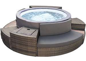 NetSpa Vita Premium 6 Personer Semi-Rigid Spa med Möbler