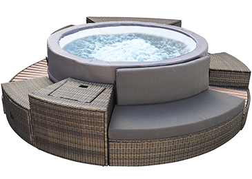 NetSpa Vita Premium 6 Personer Semi-Rigid Spa med Möbler