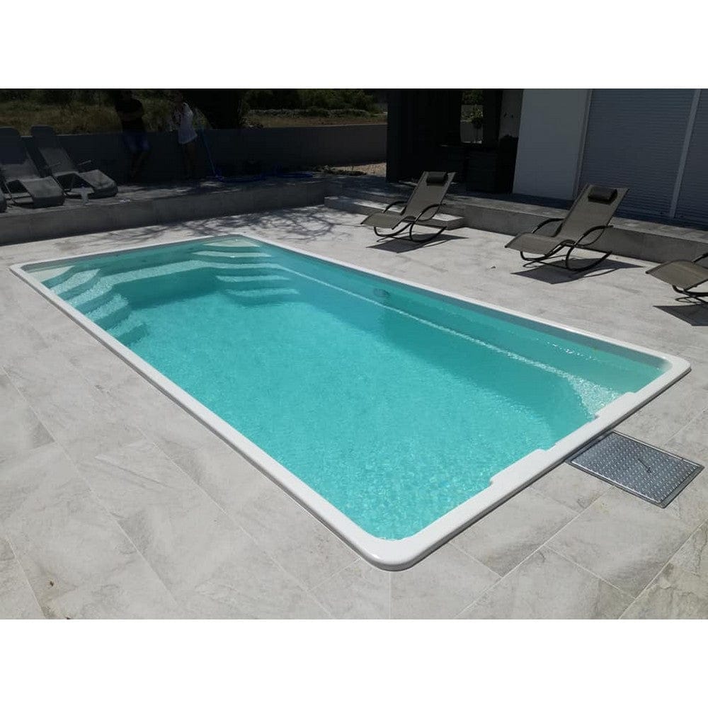 PoolExperten Glasfiberpool Muskö Paket 6.5x3.2m / Vit SKU POE-BPM603215P-V EAN