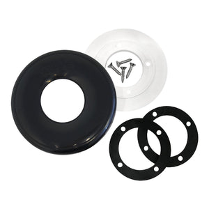 Ram/täckring samt fläns till inlopp Magiline Svart