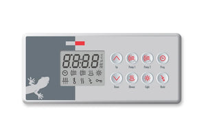 Display Gecko TSC-4-GE1 med etikett