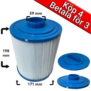 4-pack Spafilter som passar b.la. Artesian, Garden spas, Jazzi, Master Spa, Trademax, Vita Spa 50ft.