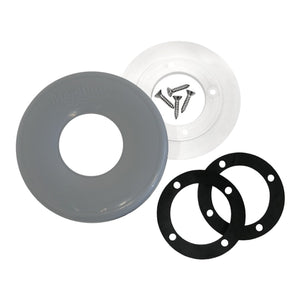 Ram/täckring samt fläns till inlopp Magiline Ljus grå